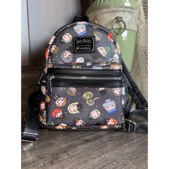 Loungefly Harry Potter Characters Double Strap Backpack Excellent Condition - Picture 3 of 9